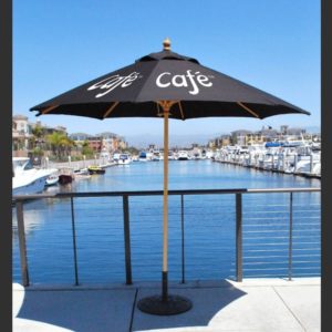 Umbrella with Wood Pole System, Square